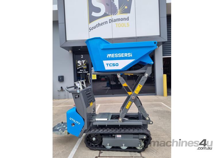 caption Messersi Tracked Mini Dumper - TC50D Hi Tip Skip - Diesel (FREE SHIPPING!)