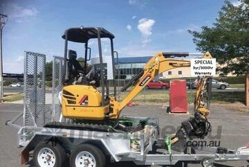 Package Deal 1.8T Lovol Mini Excavator + Trailer + Tilting Hitch