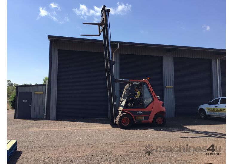 caption Linde 8T Diesel Forklift - Pre-loved treasure