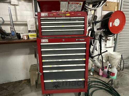 Repco Tool Box Full with Bike Spokes and Parts