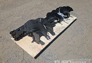 Unused 2024 Captok Excavator Attachments (3 of),8in Auger, With 12in, 16in Auger Rod, Pin Diameter 1