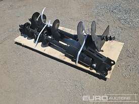 Unused Captok Excavator Attachments (3 of),8in Auger, With 12in, 16in Auger Rod, Pin Diameter 1 inch - picture2' - Click to enlarge