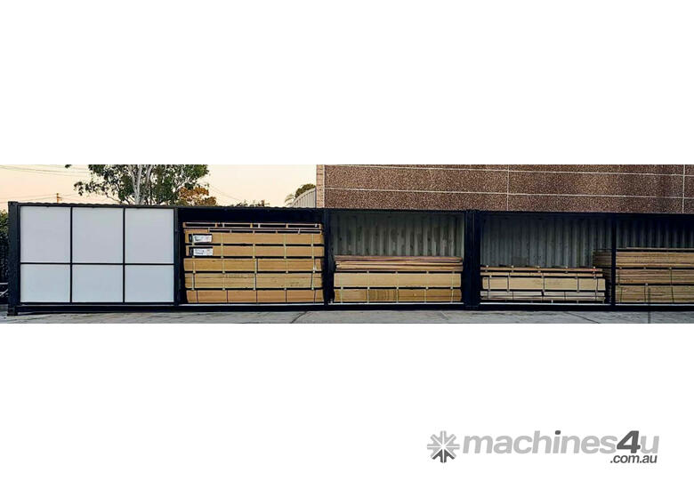 caption Storage Container with custom sliding doors