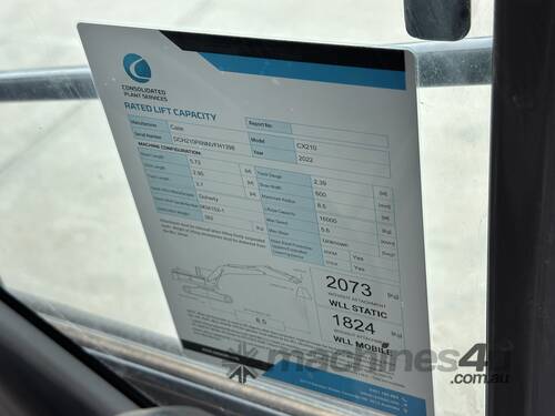 2022 Case CX210C Steel Tracked Excavator