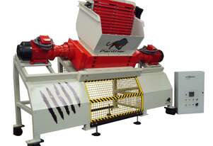 Industrial Twin Shaft Tyre Shredder - 2x 22kW - Evashred EV100E