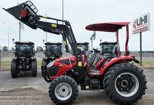 UHI T654 65 HP Open-Cab 4WD Tractor | 3 Attachment Package | Powerful Loader
