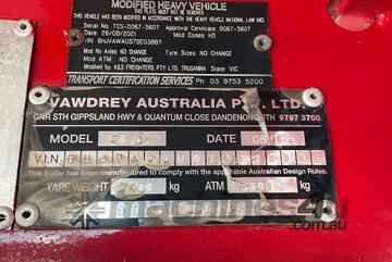 2007 Vawdrey VB-S3 24ft Tri Axle Flat Top A Trailer