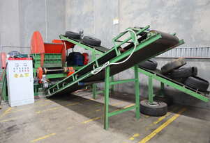 Industrial Dual Twin Shaft Tyre Shredder Line 60kW