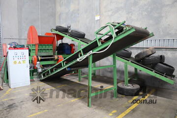 Industrial Dual Twin Shaft Tyre Shredder Line 60kW