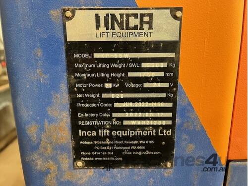 2022 Inca Lifts KP55 Mobile Column Hoist (GERALDTON)