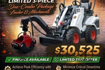 Brand   Ozziquip AL20 Mini Loader 4-in-1 with Wood Grapple 3-Piece Package