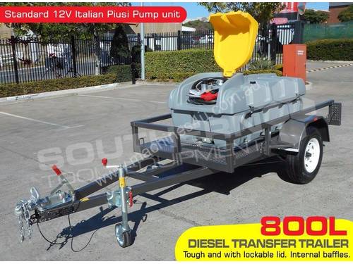 800L Diesel Fuel Trailer Lockable with 12V pump