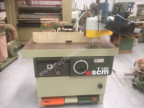 USED SCM T130 SPINDLE MOULDER WITH POWER FEEDER 