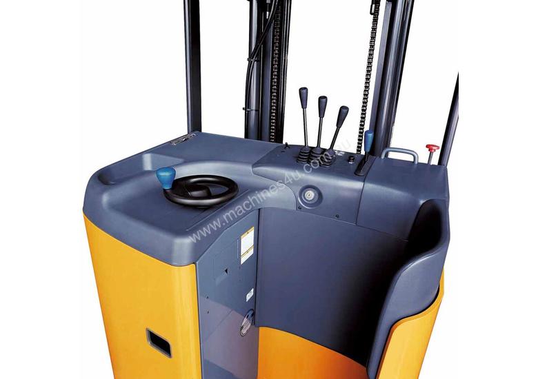 caption Caterpillar Sit-on 1.6 Tonne Reach Truck