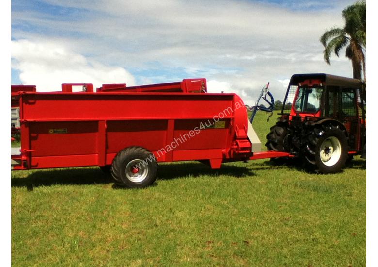 caption Compost/manure row spreader suit Orchard & Vineyard