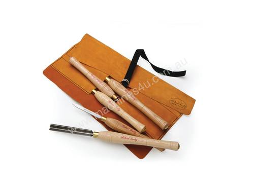 Robert Sorby 5 Piece Turning Tool Set in a Leather Roll