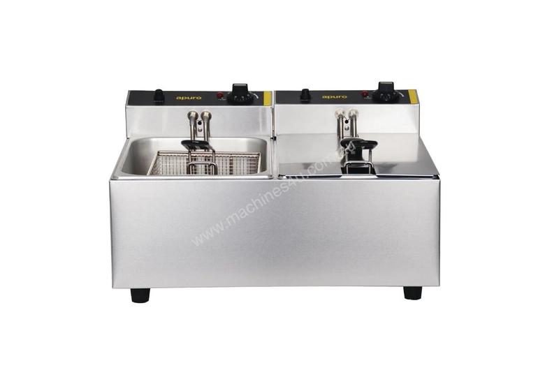 caption Apuro DL891-A - Double Fryer 2 x 5Ltr