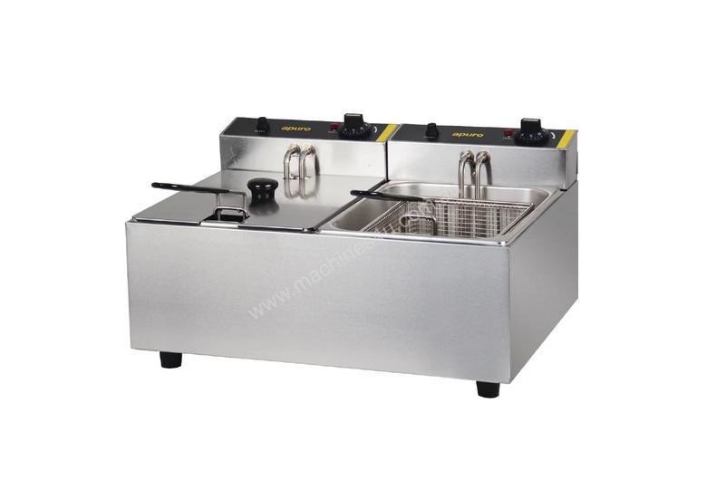 caption Apuro DL891-A - Double Fryer 2 x 5Ltr