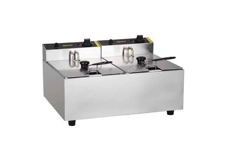 caption Apuro DL891-A - Double Fryer 2 x 5Ltr