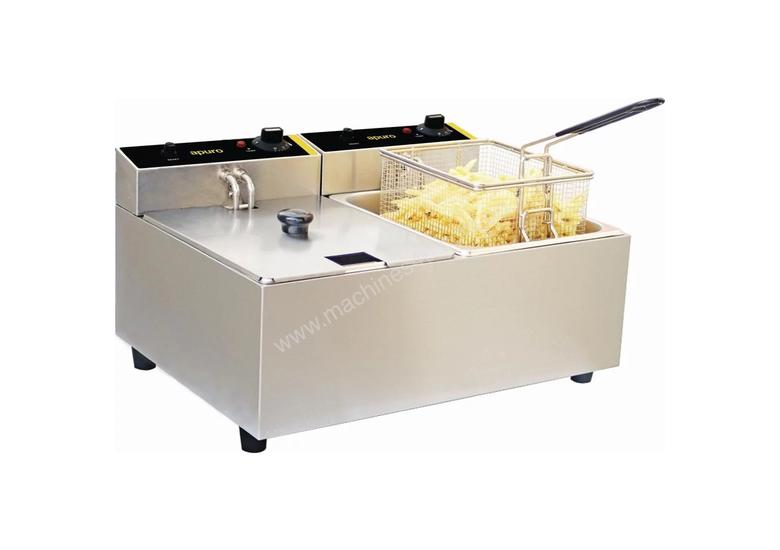 caption Apuro DL891-A - Double Fryer 2 x 5Ltr