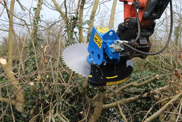 Slanetrac HS75 Hydraulic Saw Head for 3.5 - 8T Excavators