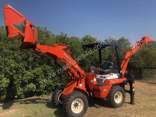 SOLD- another Unit Available- KUBOTA R420 4WD BackHoe Wheel Loader 3.3T 4in1 Bucket, Quick Couple