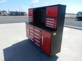 LOT # 0180 2.1m Work Bench/Tool Cabinet - picture0' - Click to enlarge