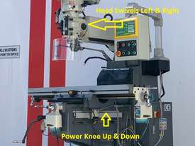 SM-KD4VS. Turret Milling Machne. Pwr Draw Bar, ISO40 Spindle, 2 Axis Power Feed, 3 Axis DRO. - picture2' - Click to enlarge