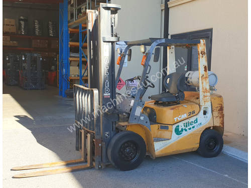 TCM 2170kg LPG Forklift with 4350mm Two Stage Mast (Looks Rough, Runs Well)
