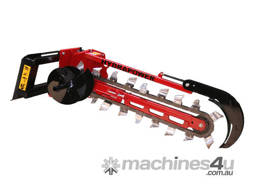 caption FINER HYDRAULICS - Utility Trencher 600mm dig to suit Mini Skid Steer