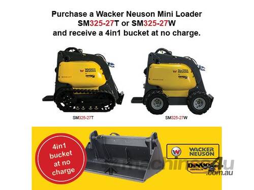 New Wacker Neuson Wheeled mini loader by Dingo Australia with FREE 4 in 1 Bucket*