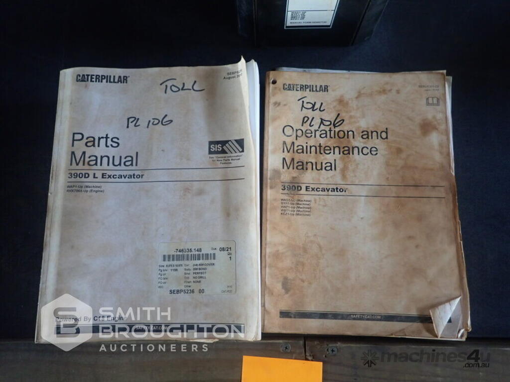 Used CATERPILLAR 390D EXCAVATOR SERVICE PARTS OPERATIONS MANUALS ...