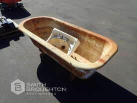 ANTIQUE CAST IRON BATH & CAST IRON SINK - picture0' - Click to enlarge