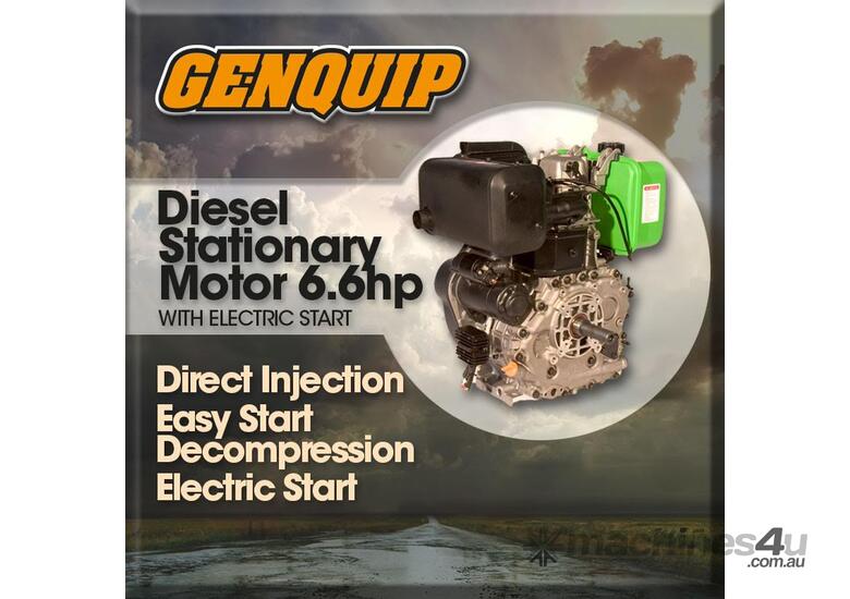 caption Genquip Diesel Engine - 6.6Hp Electric Start