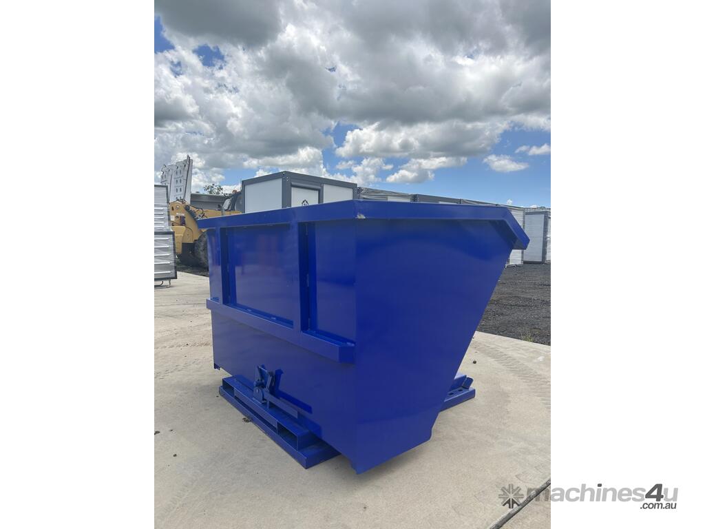 New exeq 1 5 Cubic Yard Self Tipping Skip Bin to Suit Forklift Skip
