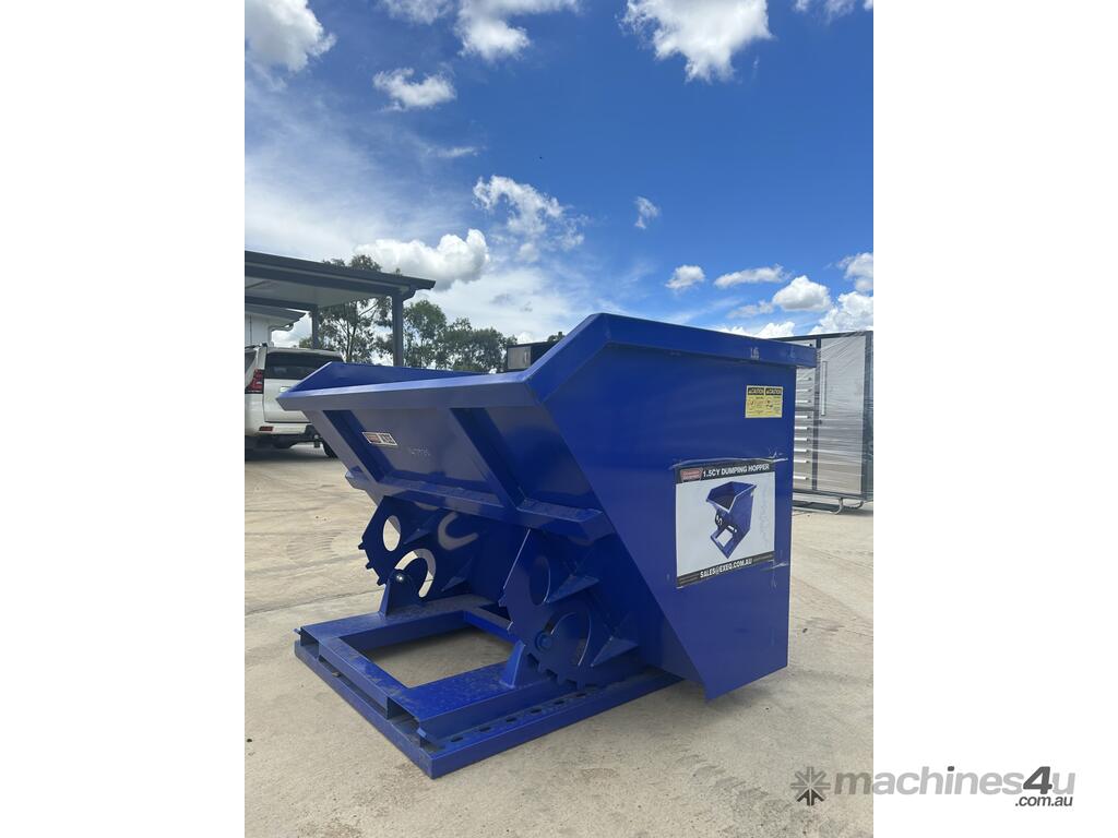 New exeq 1 5 Cubic Yard Self Tipping Skip Bin to Suit Forklift Skip