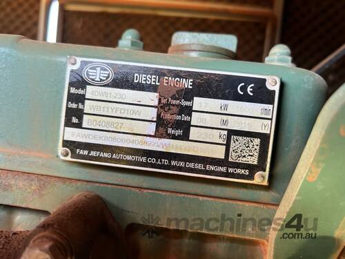 caption 2019 APS XC-17S Three Phase Diesel Powered Generator, 3689Hours Showing, Operational When Tested. Pl