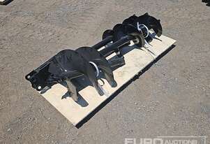 Unused 2024 Captok Excavator Attachments (3 of),8in Auger, With 12in, 16in Auger Rod, Pin Diameter 1