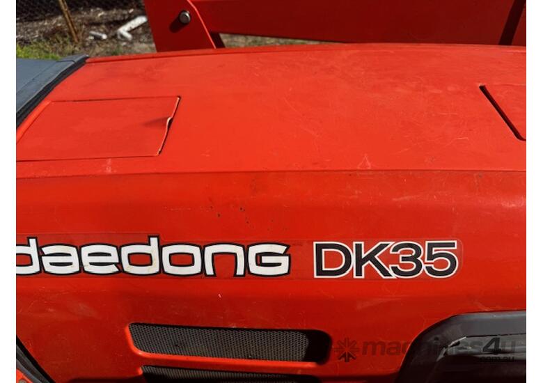 caption Tractor Daedong DK35 35HP FEL 4x4 Bucket and forks Rake Ex-council