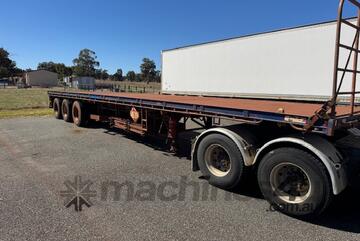 Trailer Flat Top Vawdrey 2007 45ft 3 way twist locks Lead Gates Airbag 1TIH083 SN1721. 3.5 bolt in p