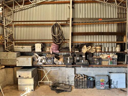 caption QTY OF CURB & GUTTER PROFILES, TOOLBOXES ETC