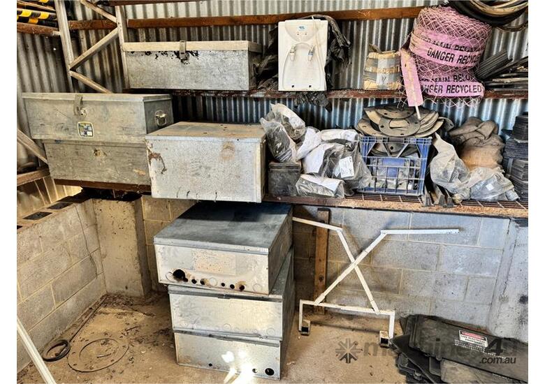 caption QTY OF CURB & GUTTER PROFILES, TOOLBOXES ETC