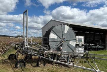 Monsoon low pressure, hard hose travelling irrigator