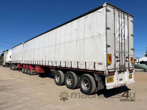 caption 2020 Barker Heavy Duty Tri Axle Tri Axle Curtainside B-Double Combination