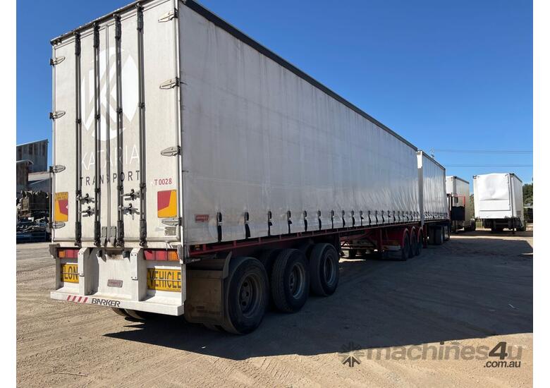 caption 2020 Barker Heavy Duty Tri Axle Tri Axle Curtainside B-Double Combination