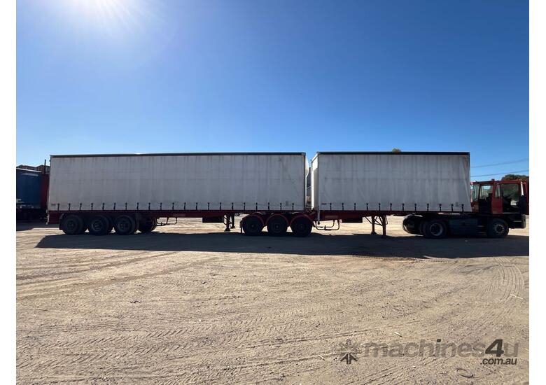 caption 2020 Barker Heavy Duty Tri Axle Tri Axle Curtainside B-Double Combination