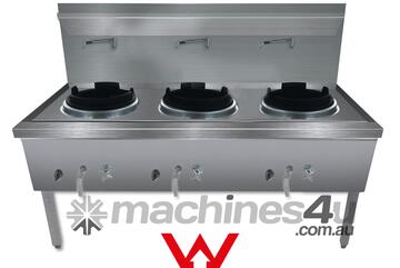 Gasmax Stainless Steel Waterless Nature Gas Triple Wok Ww 3N