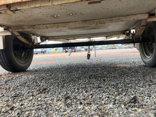 caption Homemade Single Axle Box Trailer