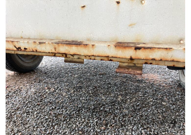 caption Homemade Single Axle Box Trailer