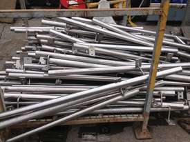 Stainless steel handrail with support base welded - picture0' - Click to enlarge